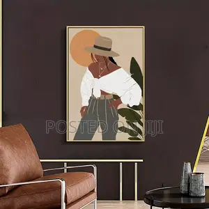 Africa Sunflower Girl Black Woman Poster