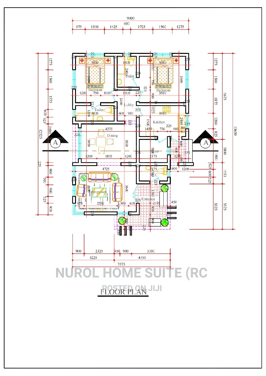 Detailed Architectural Working Drawing And 3D Visualization