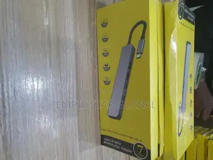USB C Hub, 7 in 1 Multi-Port Type C Adapter Thunderbolt