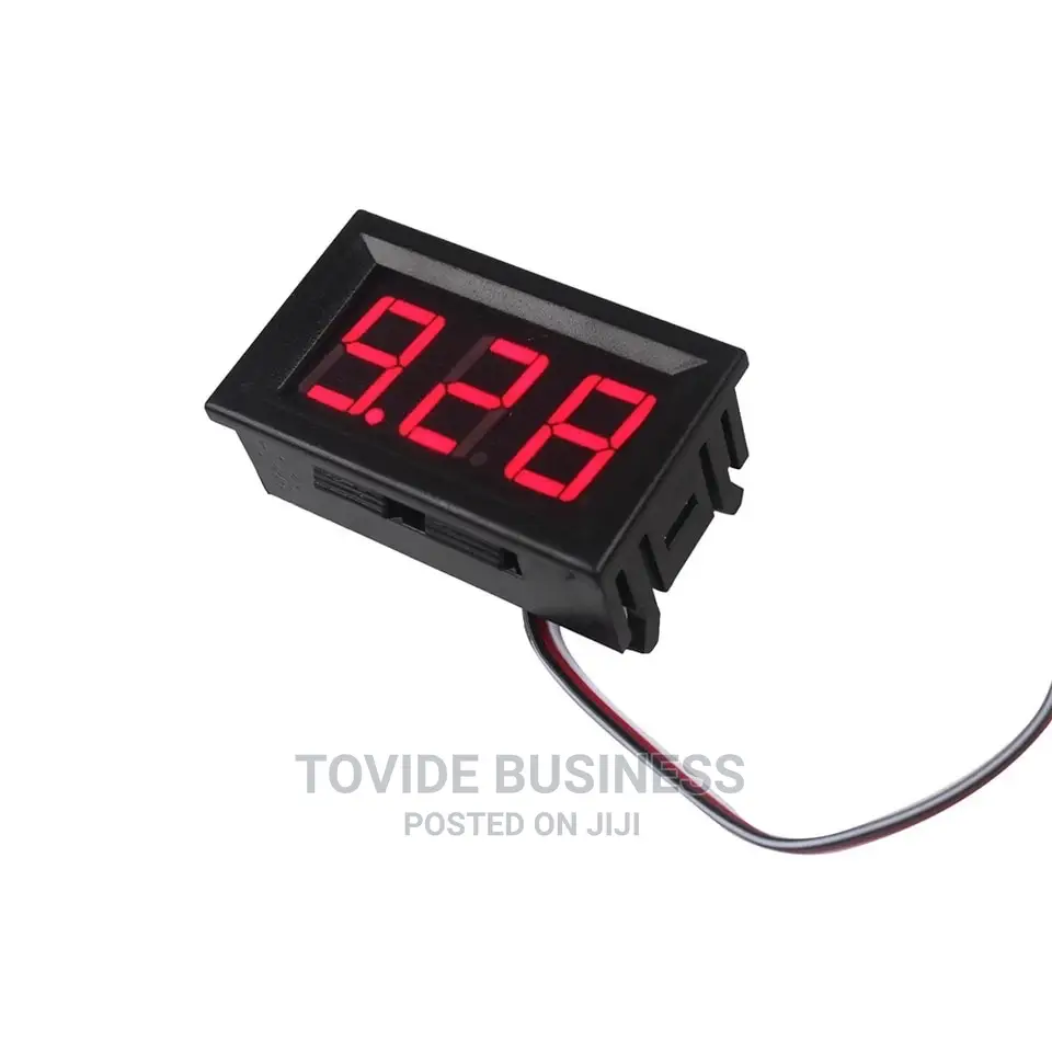 Red LED Amp Dual Digital Volt Meter Gauge