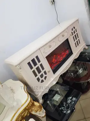 Fireplace Foreign Tv Stand With Drawers Storage Spaces