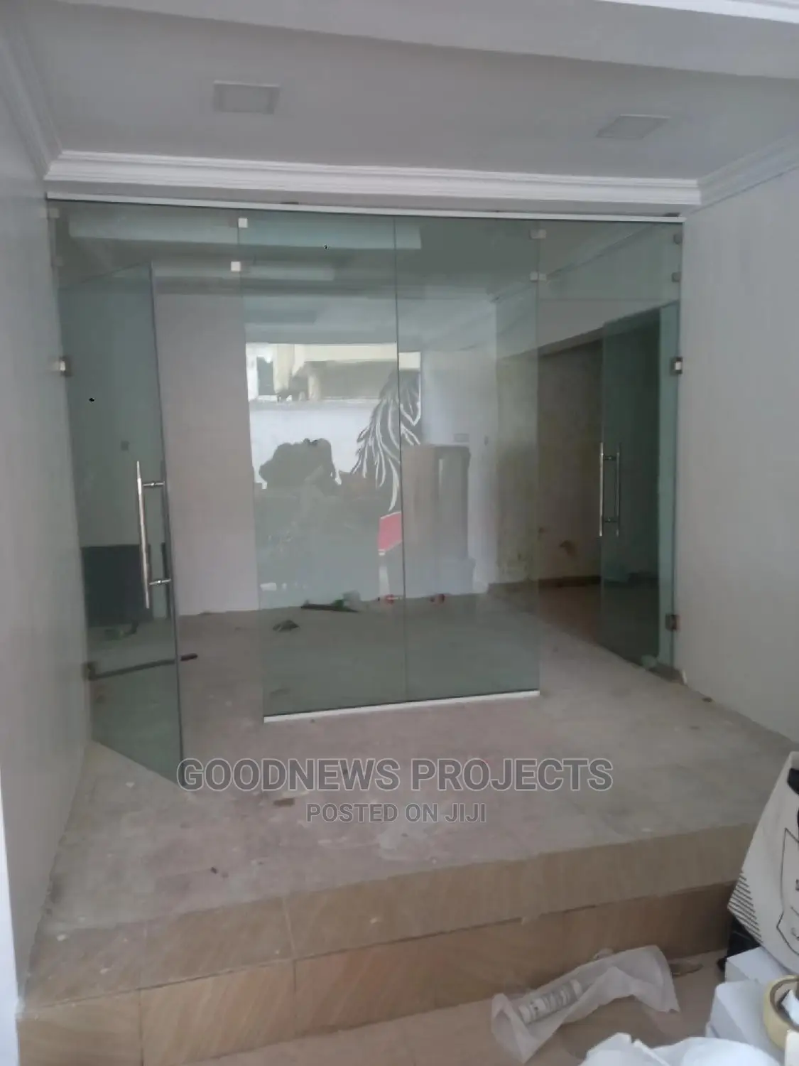 Frameless Fixed Door Office Partitioning