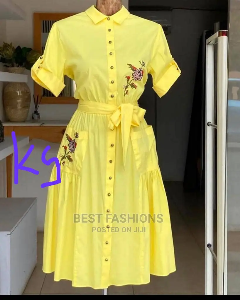 Female Casual Yellow Dress