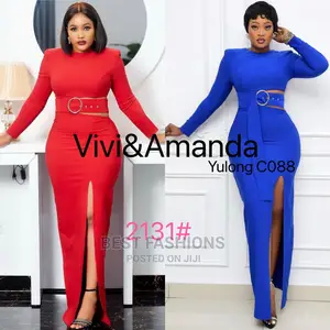 Ladies Quality Red Long Dinner Gown