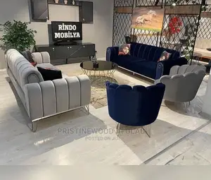 Modern 7 Seater Living Room Fabric Sofa Chair.