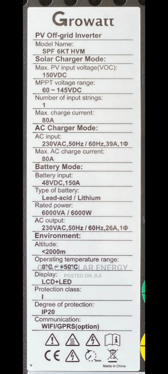 6kva Growatt Inverter