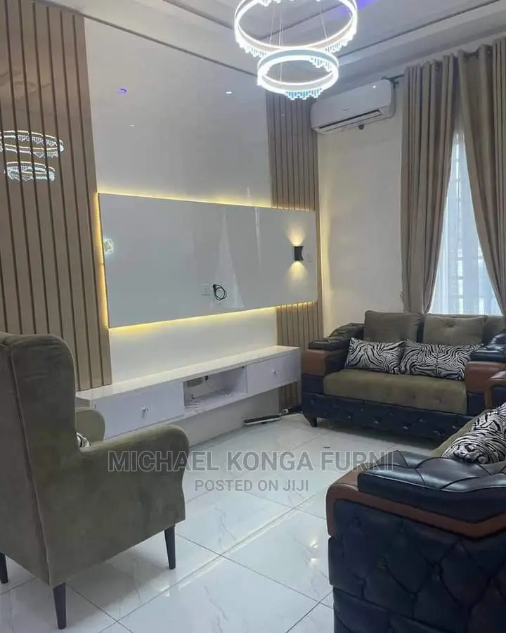 Set of Sofa and Wall Unit Tv Console