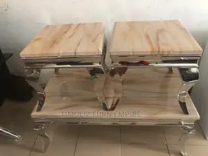 Classic Marble Centre Tables With Two Side Tablehigh Quality