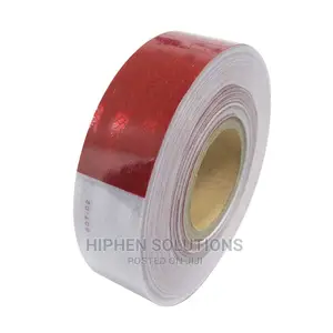 Brightness Enhancing Red and White Reflective Tape Roll