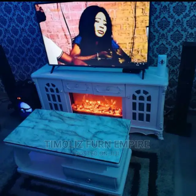 Fireplace TV Stand/With Center Table, High Quality.