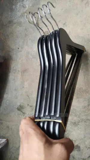 Black Wooden Hangers for Clothes