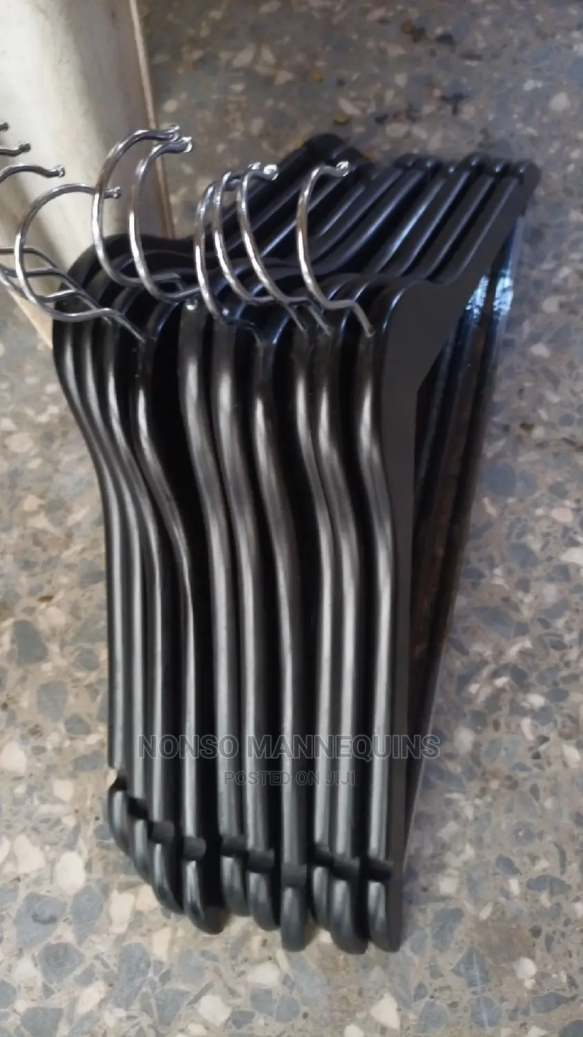 Black Imported Wooden Clothes Hangers