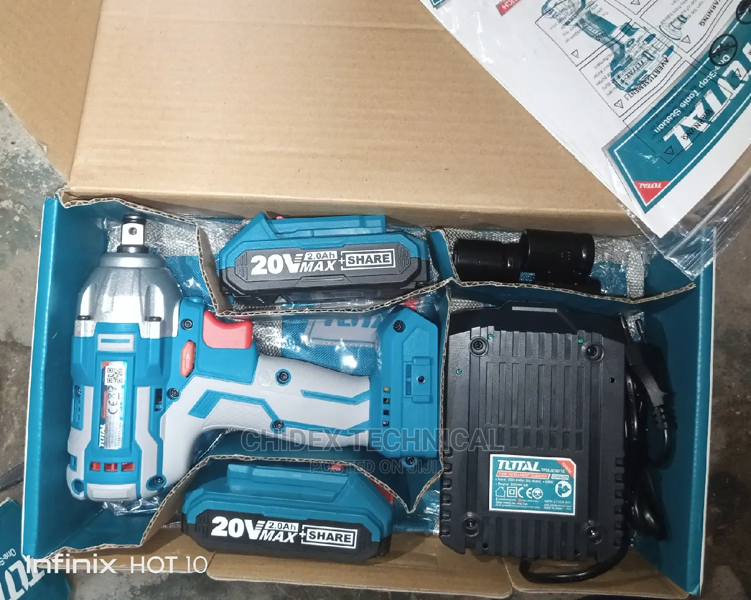Battery Impact Wrench 20v 1/4"