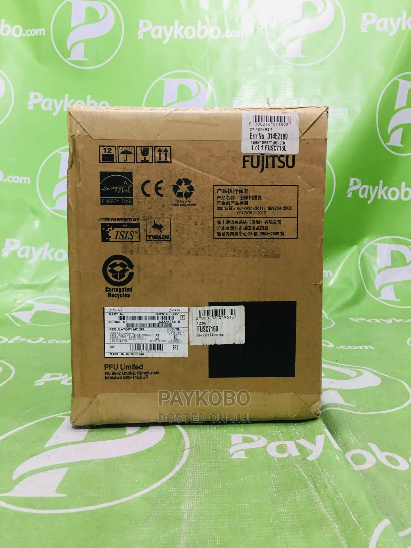 Fujitsu Fi-7160 Document Scanner