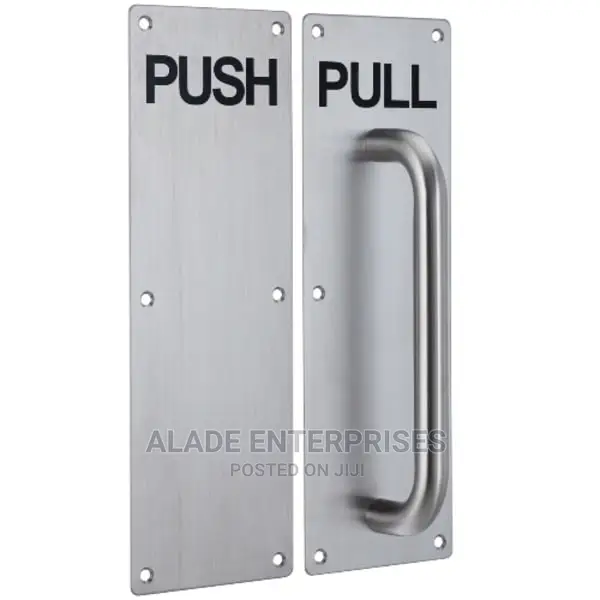 Stainless Push Pull Plate Set
