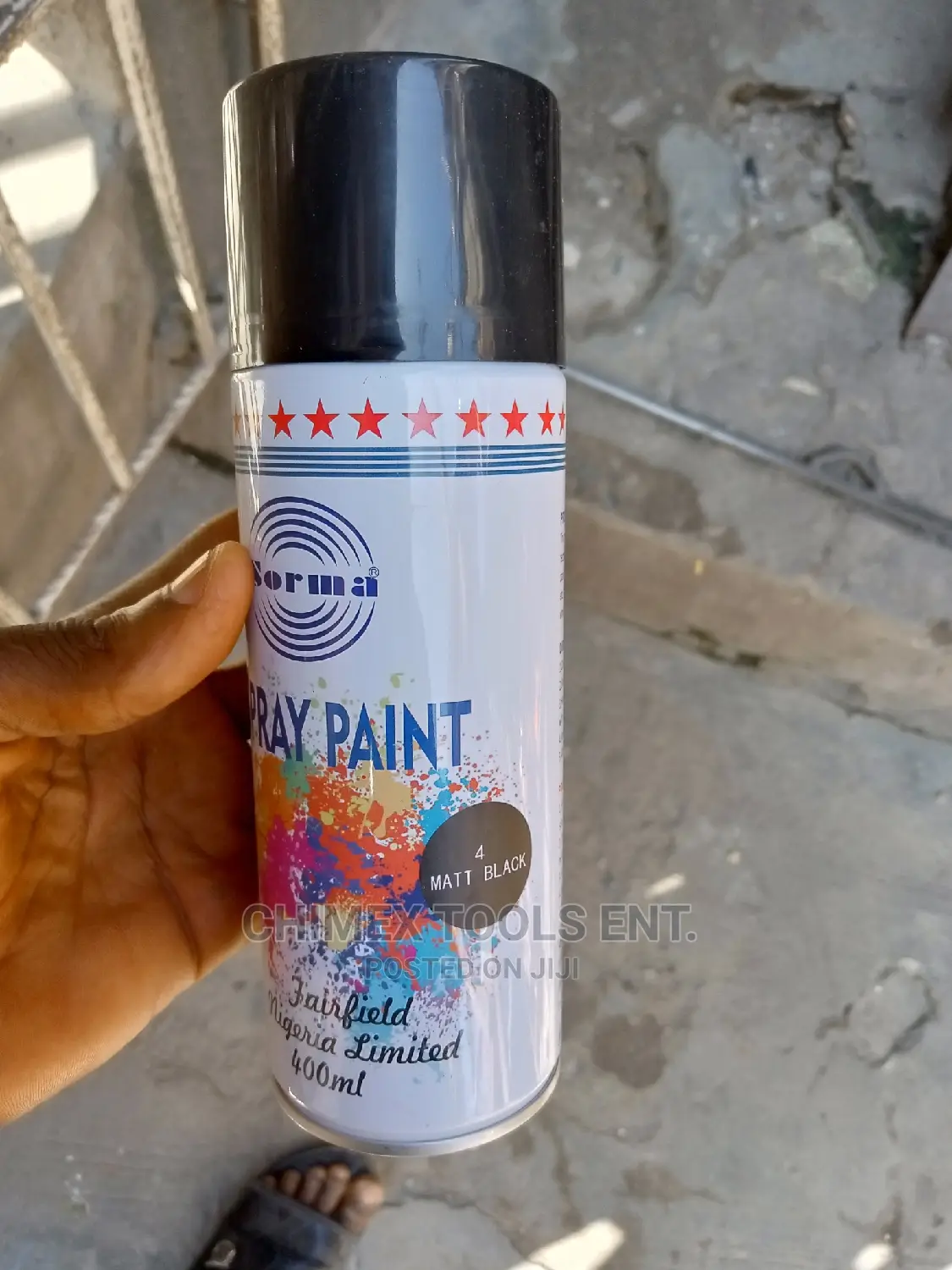 Hand Spray Paint Black Color