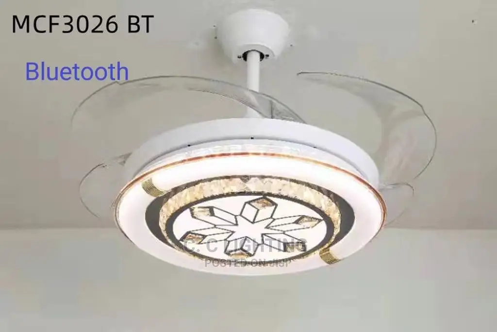 Chandelier Fan Light With Bluetooth and Remote Control