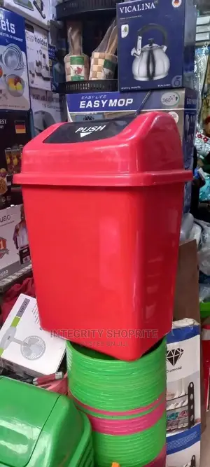 Assorted Plastic Waste Bin 40 Litres With Swing Cover