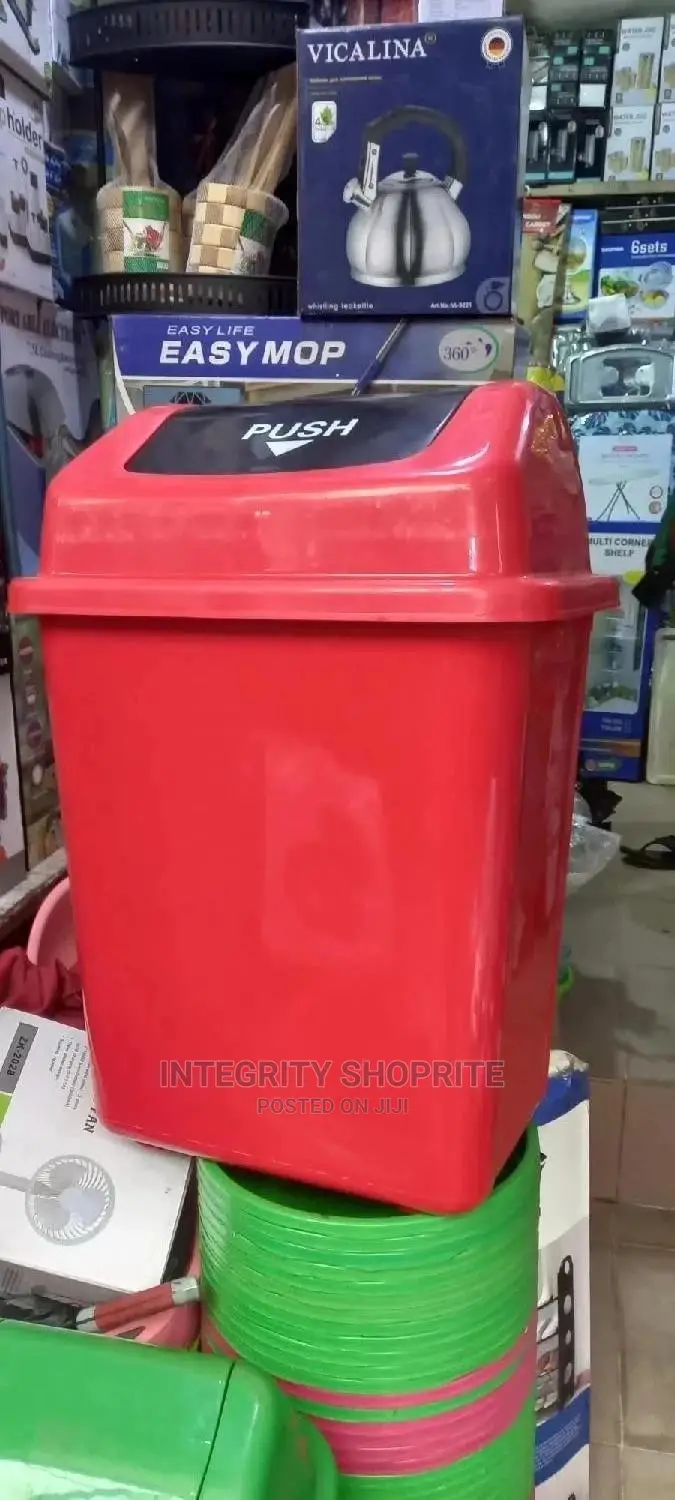 Assorted Plastic Waste Bin 40 Litres With Swing Cover