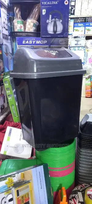 Assorted Plastic Waste Bin 40 Litres With Swing Cover