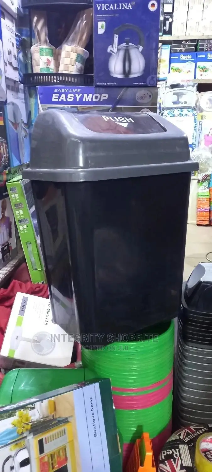 Assorted Plastic Waste Bin 40 Litres With Swing Cover