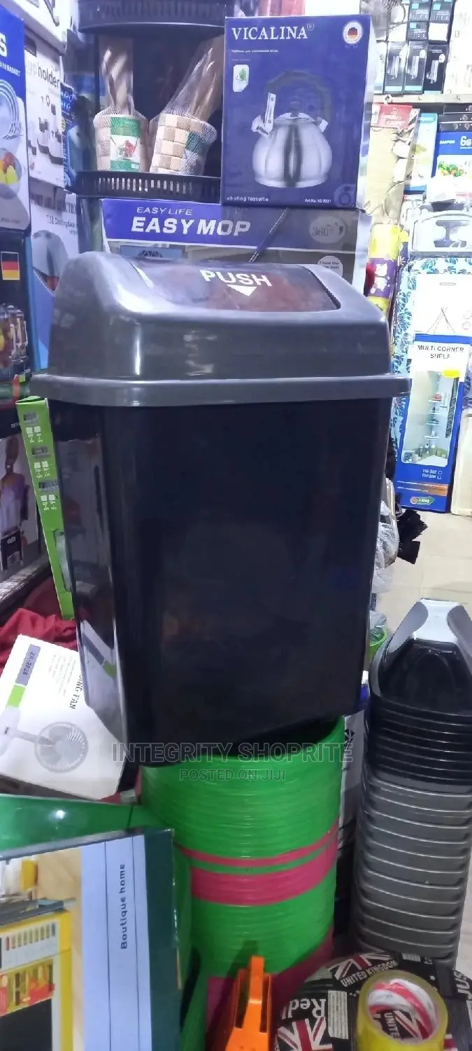 Assorted Plastic Waste Bin 40 Litres With Swing Cover