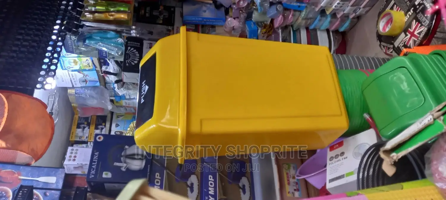 Plastic Waste Bin With Swing Cover- 60litres