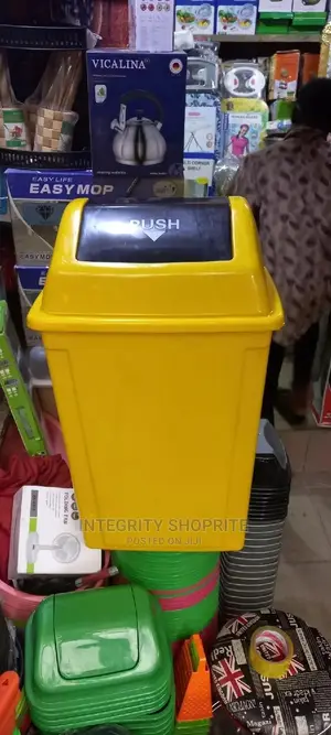 Plastic Waste Bin With Swing Cover- 60litres