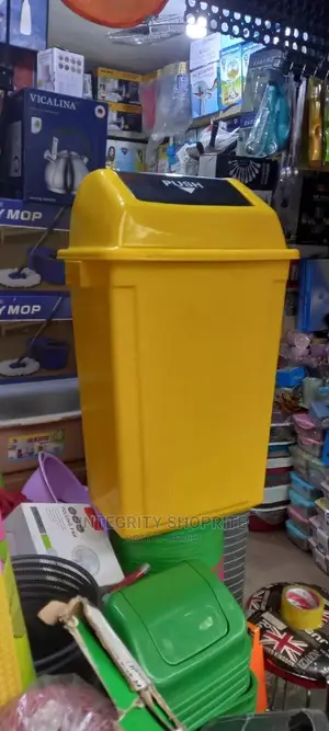 Plastic Waste Bin With Swing Cover- 60litres