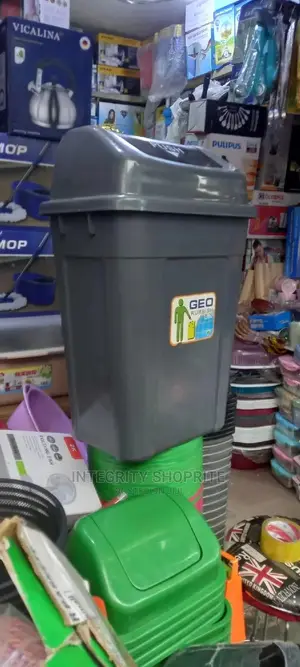 Plastic Waste Bin With Swing Cover- 60litres