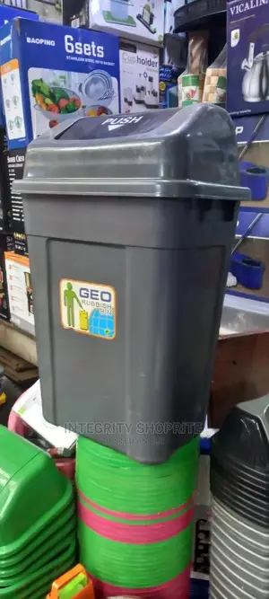 Plastic Waste Bin With Swing Cover- 60litres
