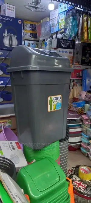 Plastic Waste Bin With Swing Cover- 60litres