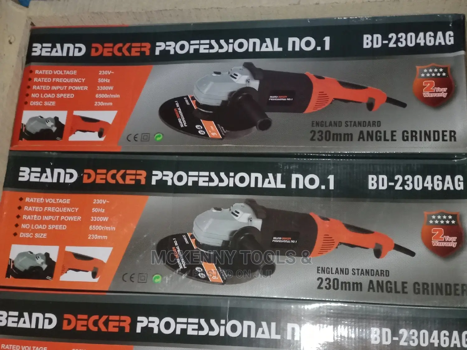 9" Be and Decker Professional No.1 Grinder 2 Year Warrant