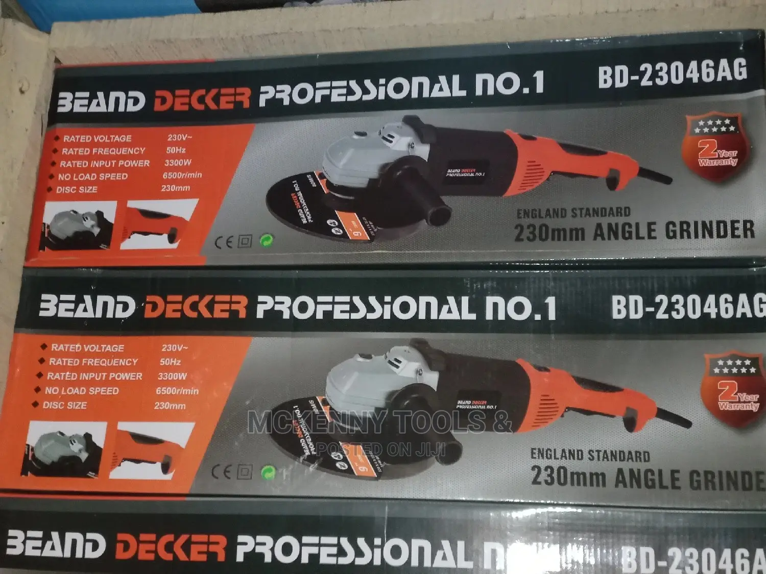 9" Be and Decker Professional No.1 Grinder 2 Year Warrant