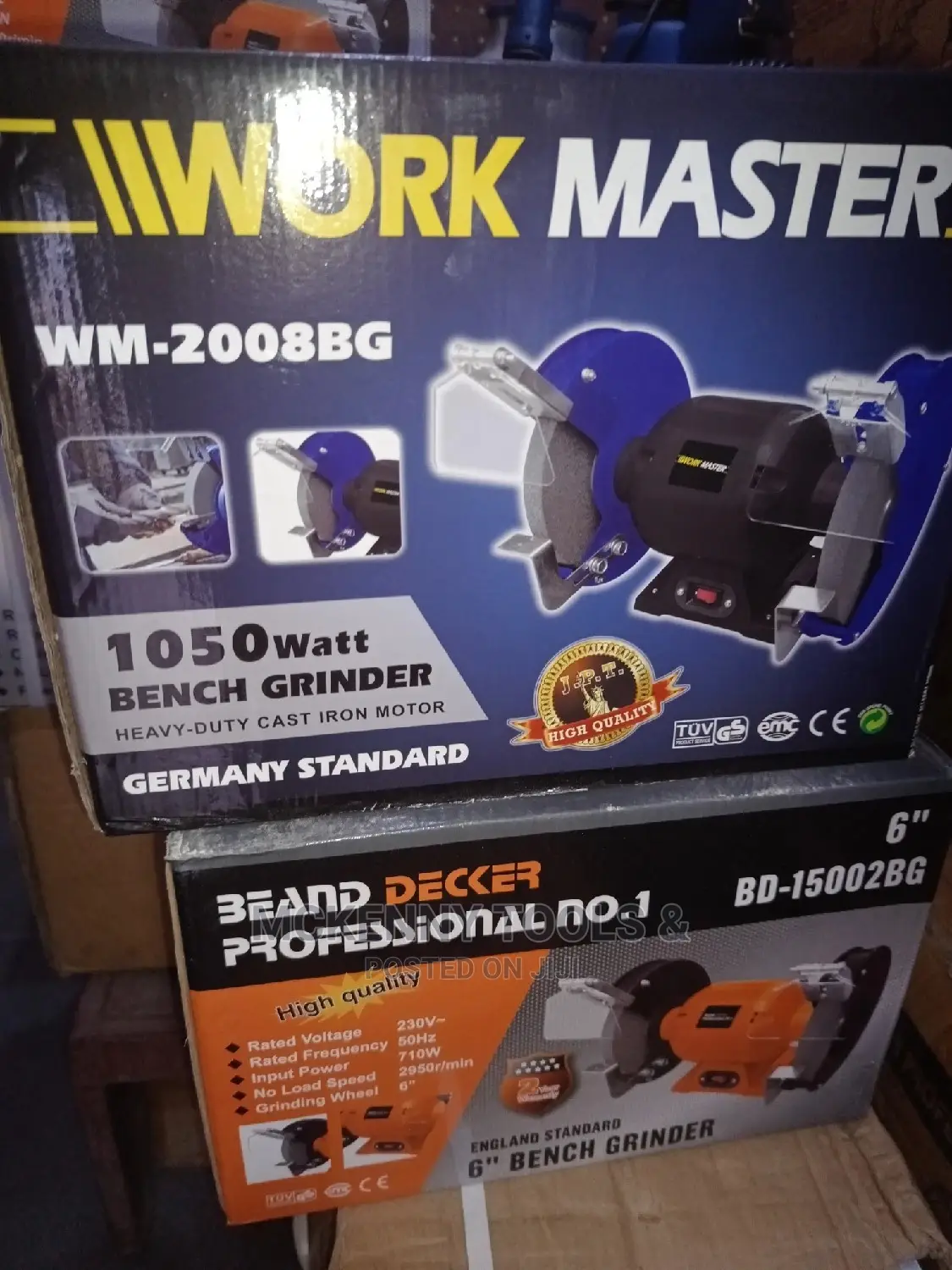 Work Master Heavy Duty Industrial 8" Bench Grinder Machine