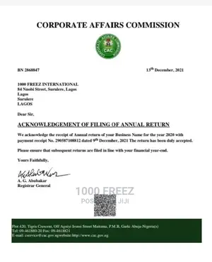 CAC Company// Enterprise Registration/Annual Return