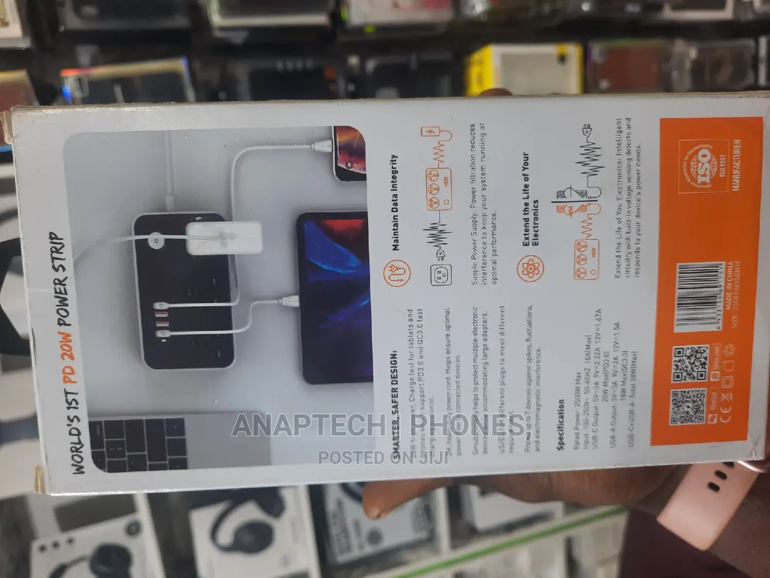 3 Socket / 3 Ways Power Socket and 4usb Port