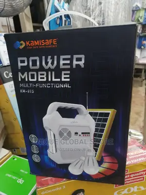 Kamisafe Power Mobile Solar, With Two Bulbs and Solar Panel