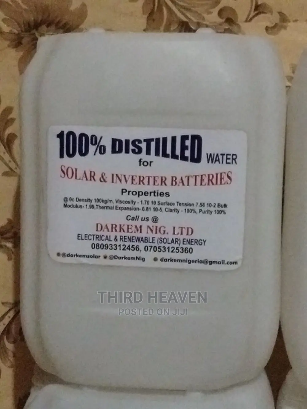 25ltr Distilled Water