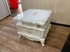 Royal Design Coffee Table With Two Side Drawers-White.