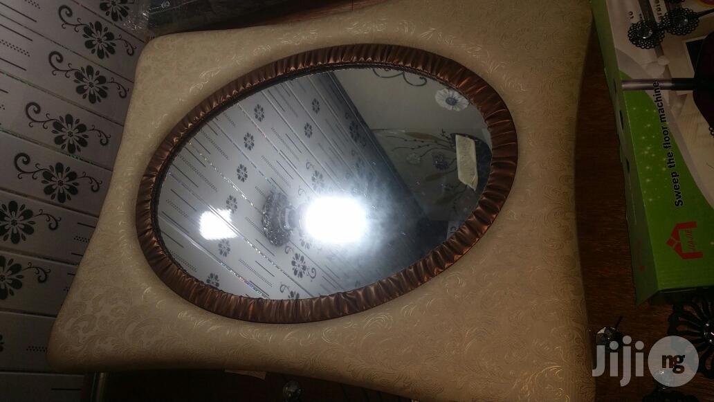 Leather Oval Mirror