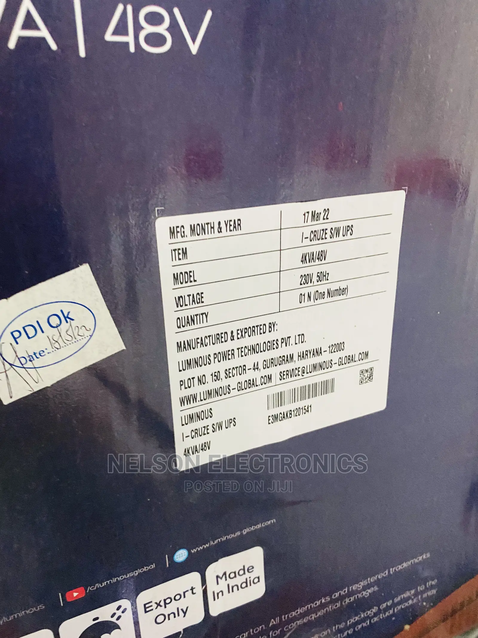 Luminous 4kva Super Inverter Sine Wave 48volt