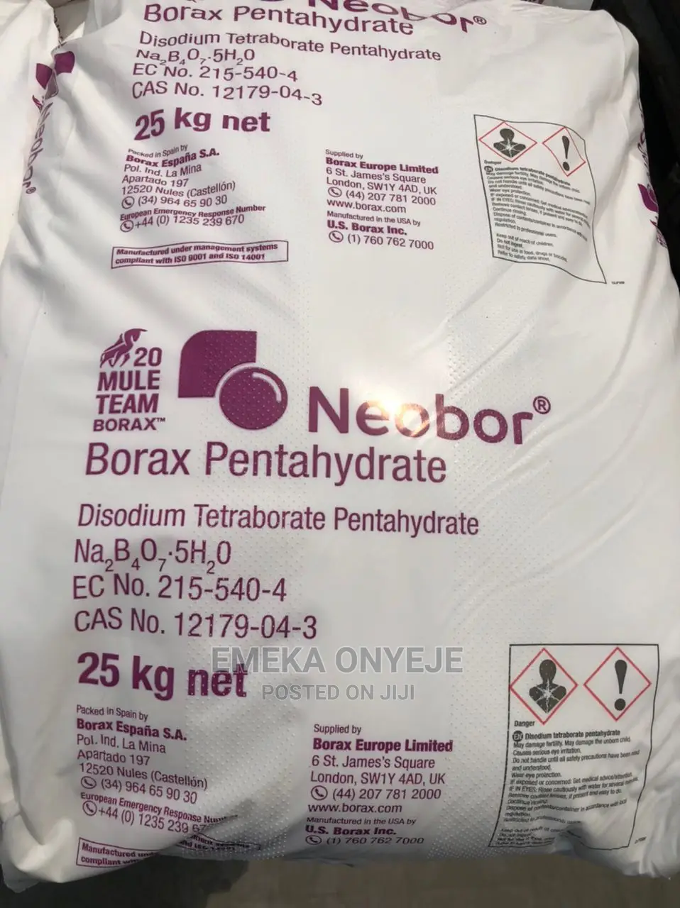Borax Pentahydrate , Boron , Decahydrate