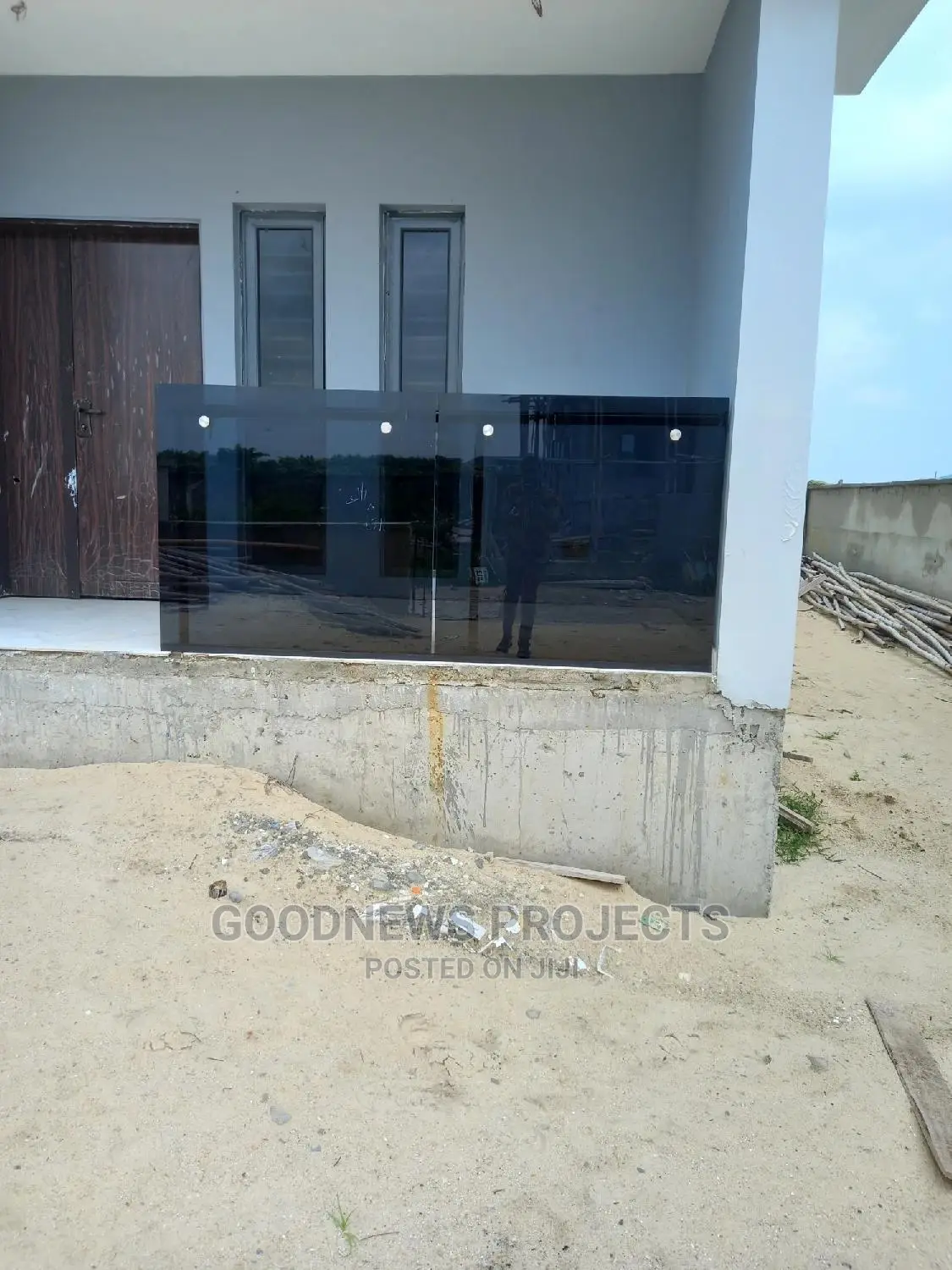 Black Glass Handrails
