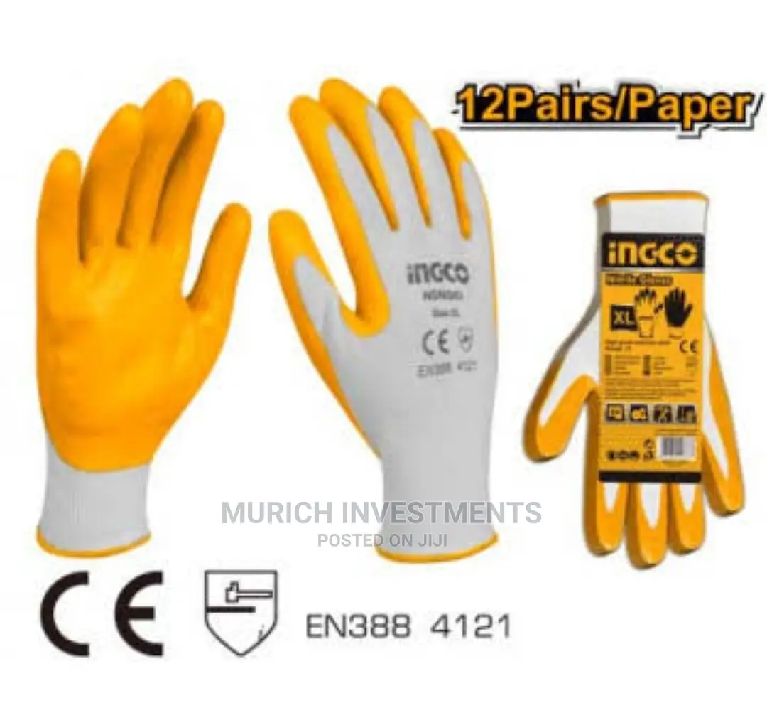 INGCO Nitrile Coated Gloves HGNG01 Rubber Gloves in Lagos Island (Eko