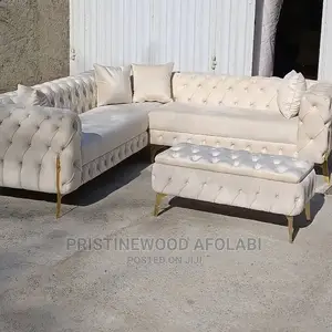 Luxury 7 Seater Living Room Fabric Made Sofa Chair.