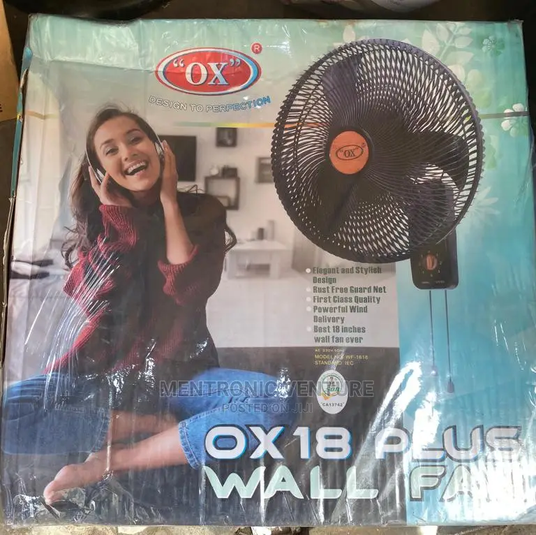 Ox Plus Wall Fan 18"
