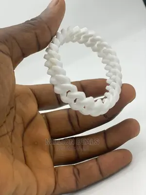 Elastic Unique Silicon Men’S Bracelet White