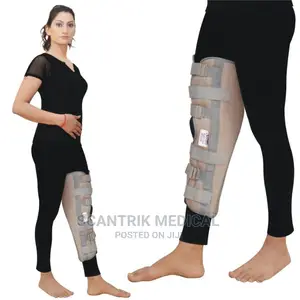 Portable Knee Immobilizer Full Leg Support Brace, Aluminum