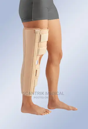 Portable Knee Brace Immobilizes Leg
